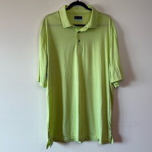 PGA Tour lime, green and white collared polo short sleeve size XLT